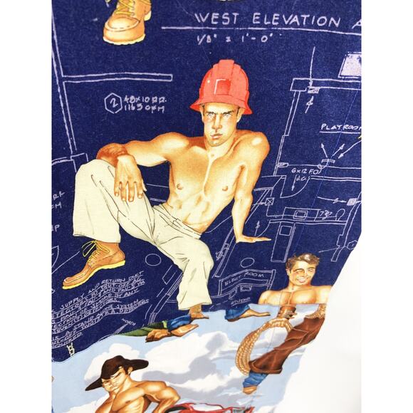 Pride YMCA Bed Runner Cowboy Construction Worker Fireman 80" x 26.5" - Picture 10 of 12